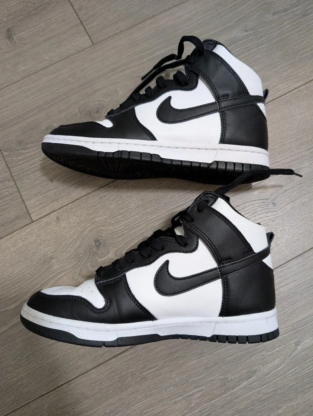 Nike Dunk High-Top Retro Panda Black White Sneakers Women's Size 7• DD1869-103🐼